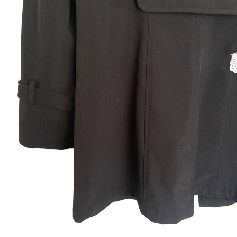 Kristen Blake Black Coat High Collar Zip Front Fall Winter Outerwear Women M HSH - Picture 7 of 16